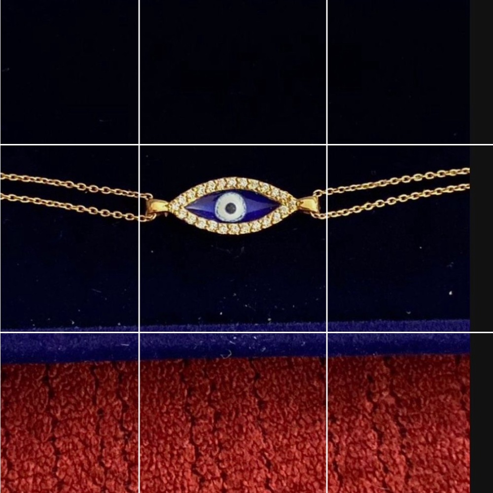 Solid 18k Dimond Eye Bracelet